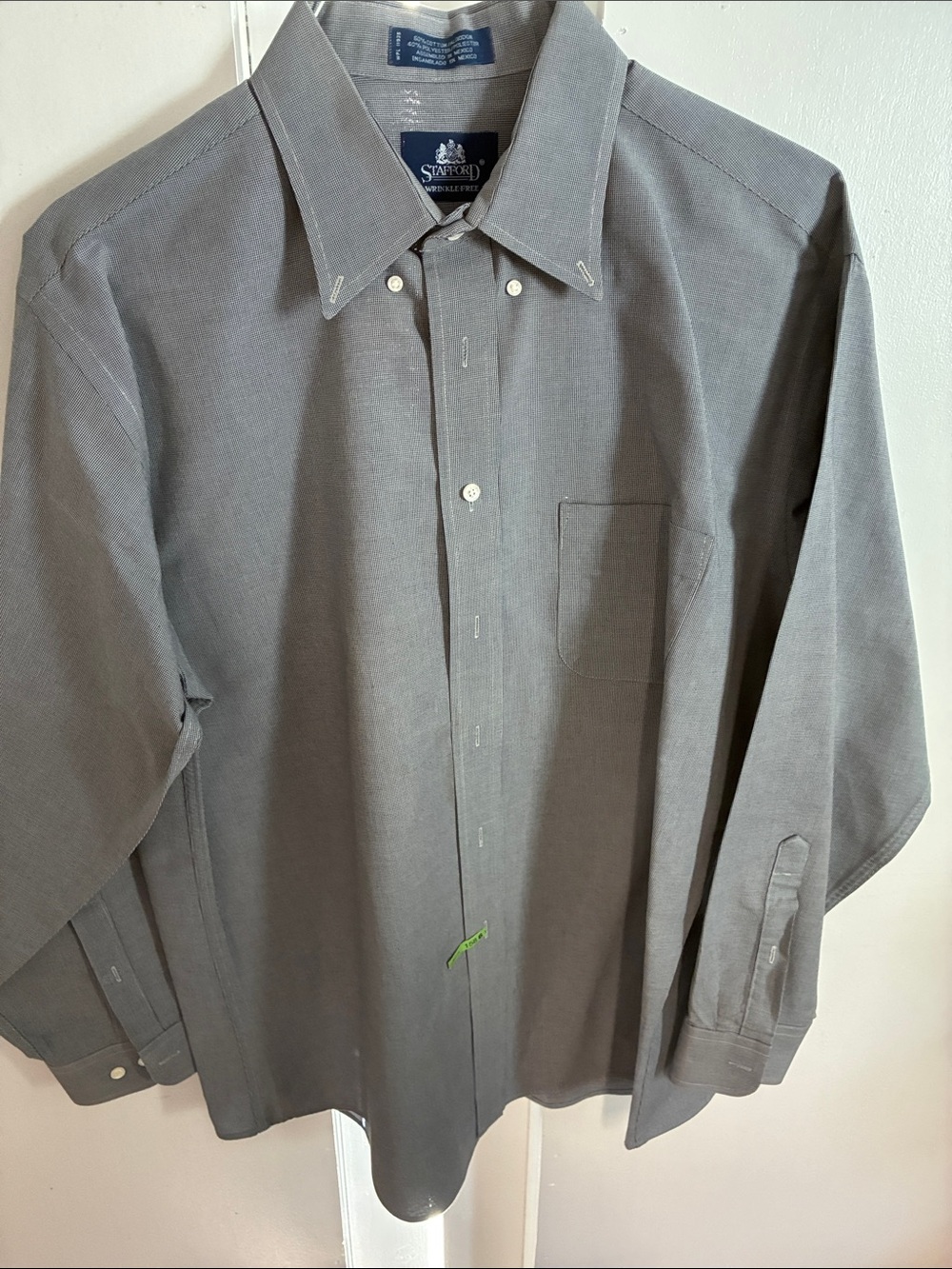 Stacy Adams Gray Long-Sleeve Button-Down Dress Shirt